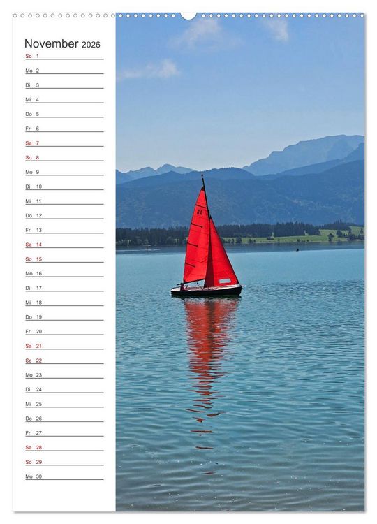 Produktbild: Auf dem Lechradweg - Zwischen Formarinsee und Landsberg am Lech (Wandkalender 2026 DIN A2 hoch), CALVENDO Monatskalender