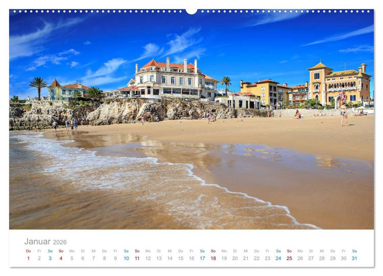 Produktbild: CASCAIS - die sch&ouml;nsten Badeorte Lissabons (Wandkalender 2026 DIN A2 quer), CALVENDO Monatskalender
