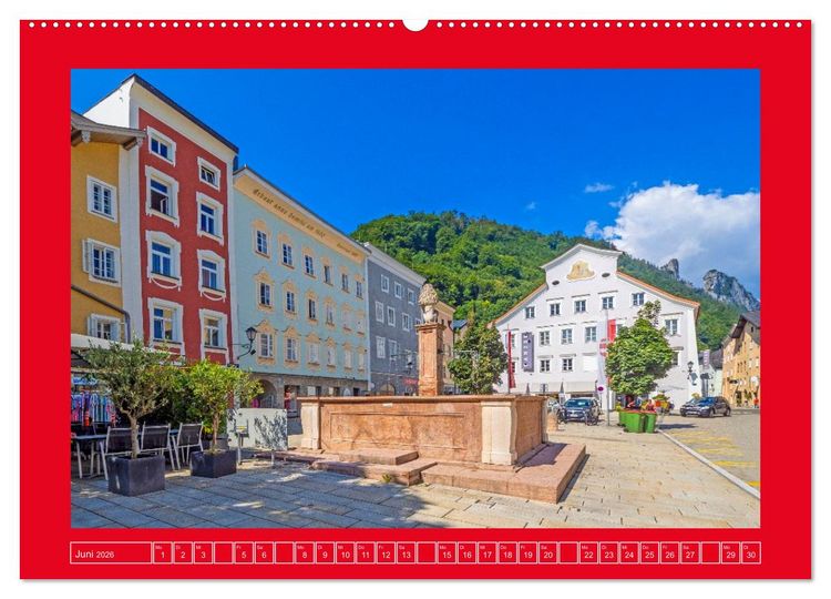 Produktbild: Sch&ouml;ne Gr&uuml;&szlig;e aus Hallein (hochwertiger Premium Wandkalender 2026 DIN A2 quer), Kunstdruck in Hochglanz