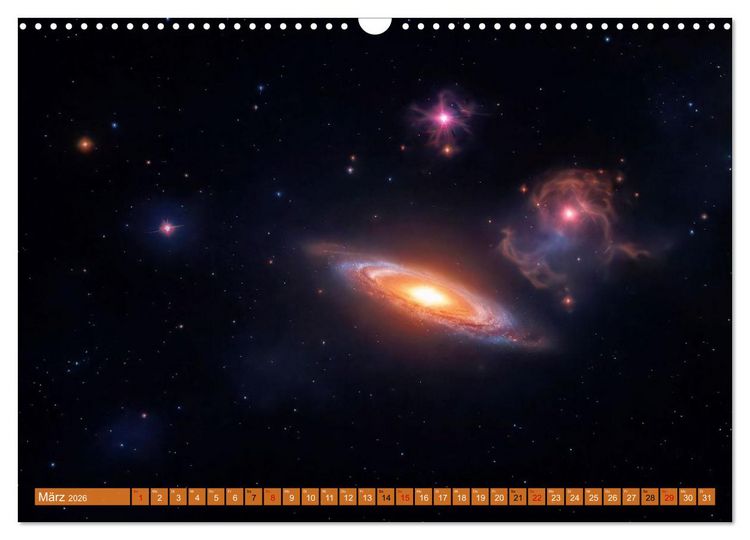 Produktbild: Gammablitze im Universum (Wandkalender 2026 DIN A3 quer), CALVENDO Monatskalender