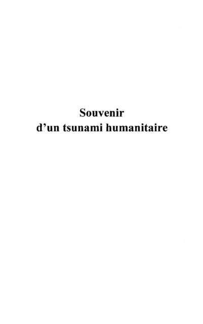 Produktbild: Souvenir d'un tsunami humanitaire
