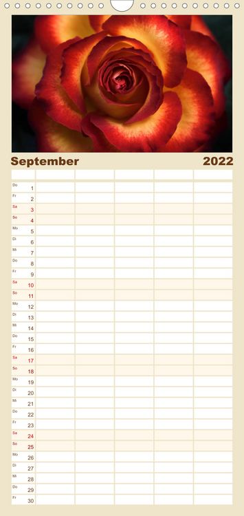 Produktbild: Familienplaner Floral Portraits - Blumen Impression (Wandkalender 2022 , 21 cm x 45 cm, hoch)