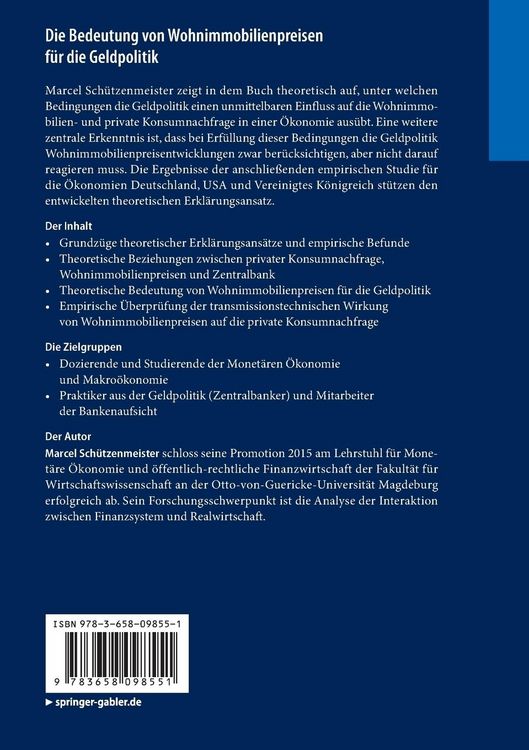 Produktbild: Die Bedeutung von Wohnimmobilienpreisen f&uuml;r die Geldpolitik