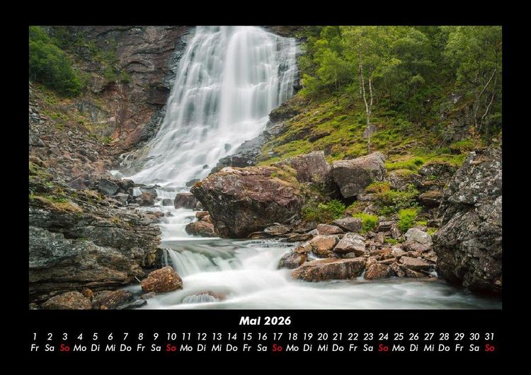 Produktbild: Wasserf&auml;lle 2026 Fotokalender DIN A3