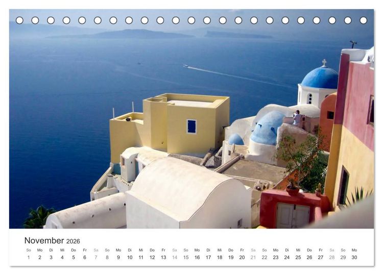 Produktbild: Hellas - ein Meer der Farben (Tischkalender 2026 DIN A5 quer), CALVENDO Monatskalender