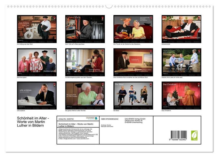 Produktbild: Sch&ouml;nheit im Alter - Worte von Martin Luther in Bildern (hochwertiger Premium Wandkalender 2027 DIN A2 quer), Kunstdruck in Hochglanz