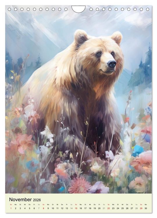 Produktbild: Europas Wildtiere. Aquarelle von den Bewohnern der W&auml;lder und Berge (Wandkalender 2026 DIN A4 hoch), CALVENDO Monatskalender