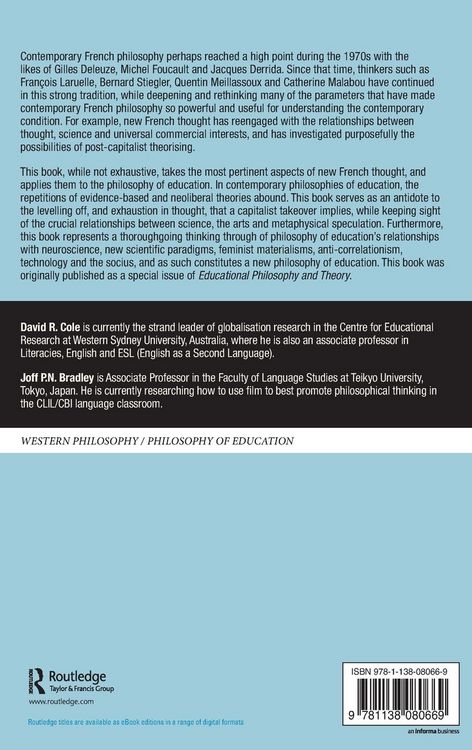 Produktbild: Educational Philosophy and New French Thought