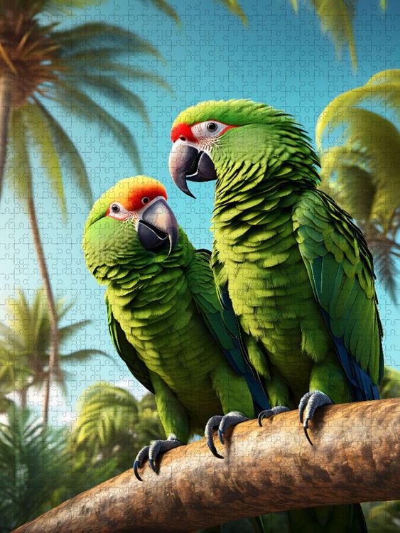Produktbild: CALVENDO Puzzle Amazonenpapageien im Tropenparadies | 2000 Teile Lege-Gr&ouml;&szlig;e 90x67cm Foto-Puzzle f&uuml;r gl&uuml;ckliche Stunden
