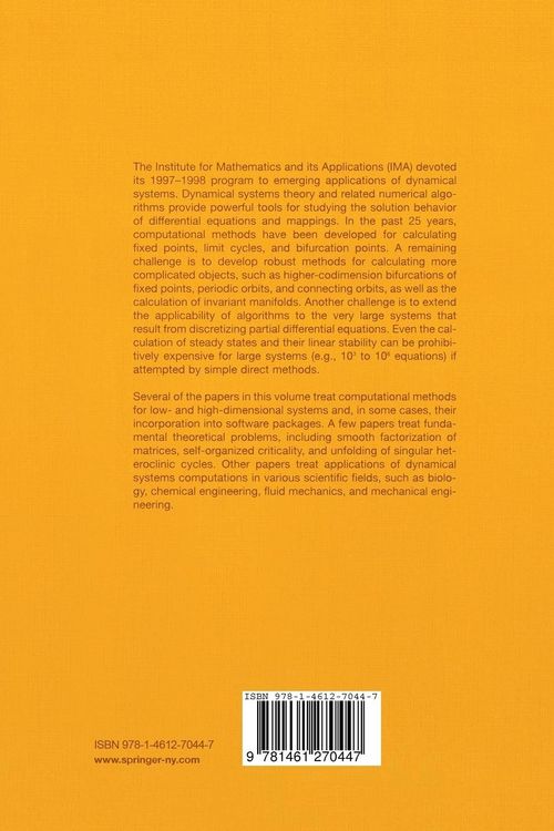 Produktbild: Numerical Methods for Bifurcation Problems and Large-Scale Dynamical Systems