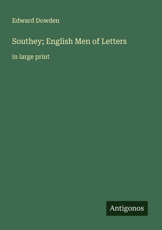 Produktbild: Southey; English Men of Letters