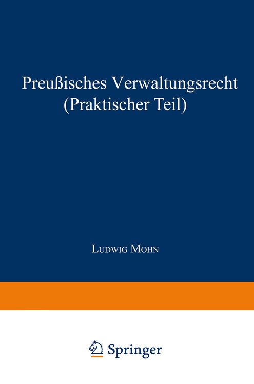 Produktbild: Preu&szlig;isches Verwaltungsrecht (Praktischer Teil)