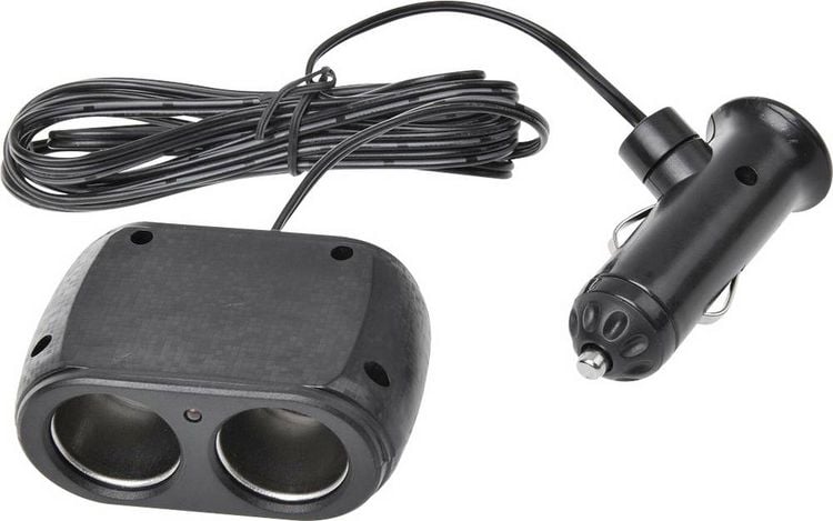 Produktbild: IWH Doppelsteckdose Belastbarkeit Strom max.=10A 12 oder 24 V/DC