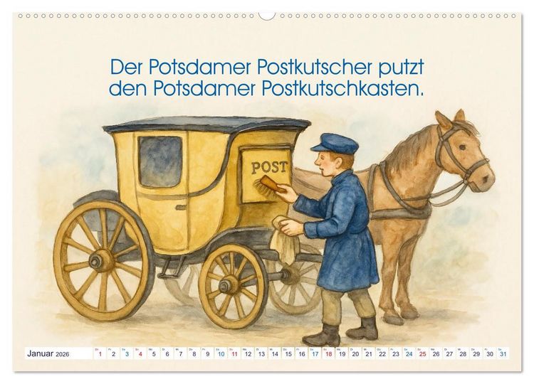 Produktbild: Zackige Zungenbrecher (hochwertiger Premium Wandkalender 2026 DIN A2 quer), Kunstdruck in Hochglanz