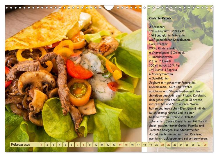 Produktbild: Low Carb 2.0 - Leichte Rezepte zum Selberkochen (Wandkalender 2026 DIN A3 quer), CALVENDO Monatskalender