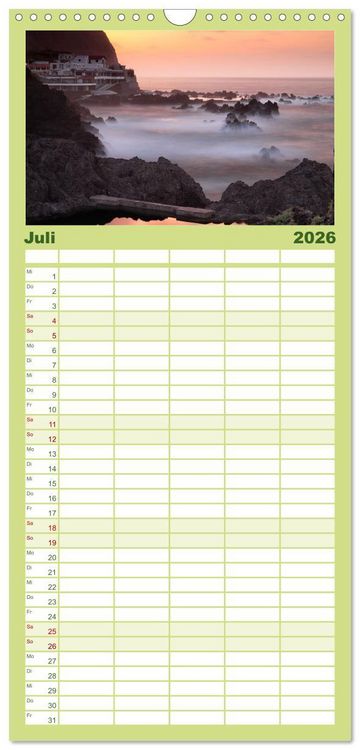 Produktbild: Familienplaner 2026 - Madeira - Paradies im Atlantik mit 5 Spalten (Wandkalender, 21 x 45 cm) CALVENDO