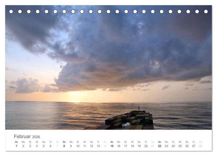 Produktbild: Faszination Schifffahrt - Meere und Hafenst&auml;dte (Tischkalender 2026 DIN A5 quer), CALVENDO Monatskalender
