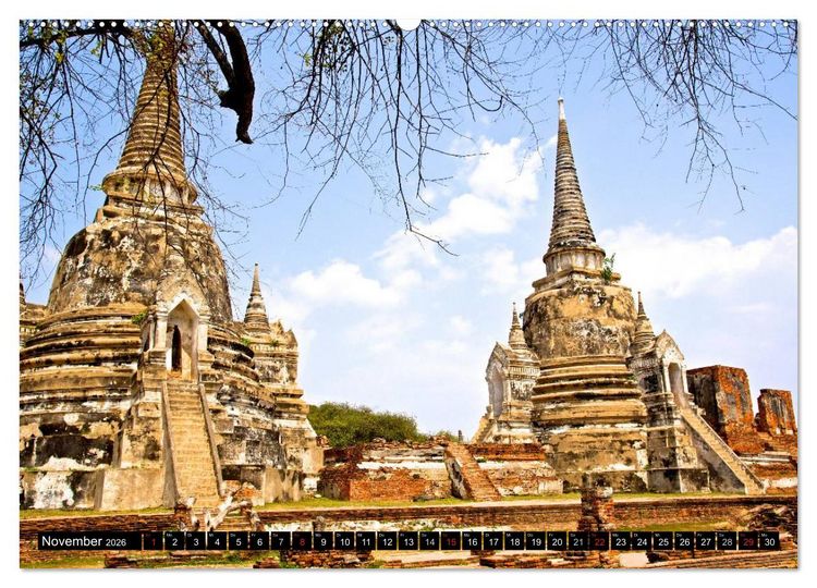 Produktbild: Ayutthaya - Thailands alte Hauptstadt (Wandkalender 2026 DIN A2 quer), CALVENDO Monatskalender