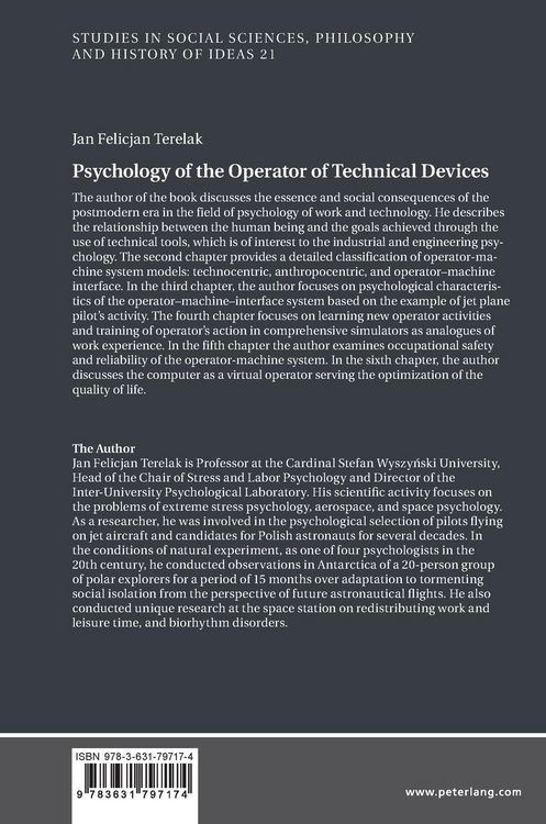Produktbild: Psychology of the Operator of Technical Devices