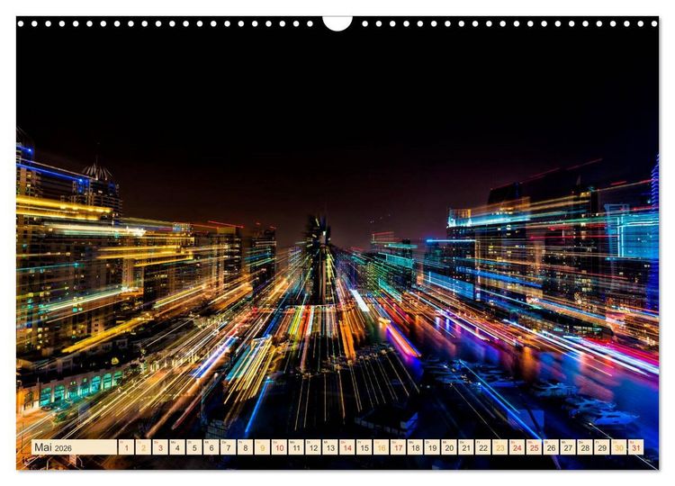 Produktbild: Metropolen der Welt - Skylines in der Nacht (Wandkalender 2026 DIN A3 quer), CALVENDO Monatskalender