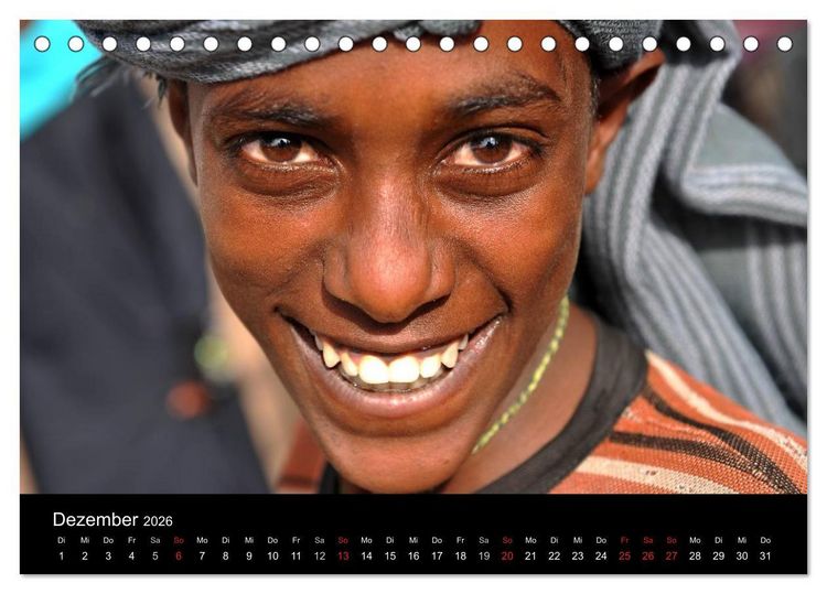 Produktbild: &Auml;thiopien Augenblicke (Tischkalender 2026 DIN A5 quer), CALVENDO Monatskalender