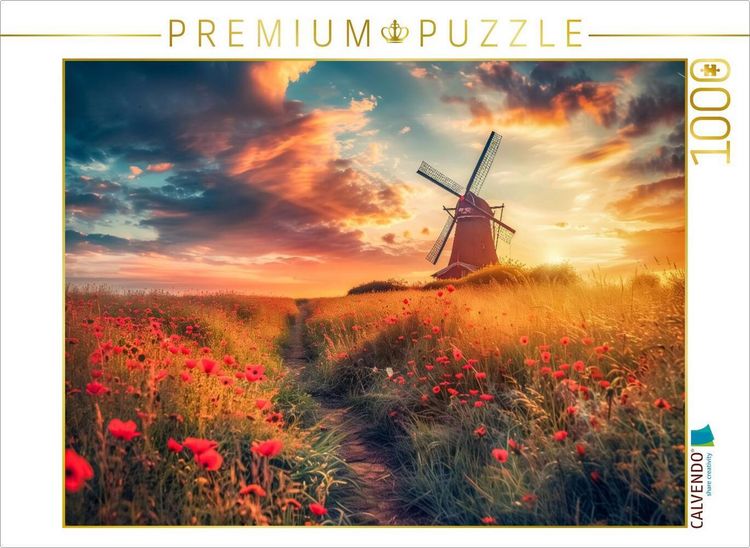 Produktbild: CALVENDO Puzzle Ein Motiv aus dem Kalender Im Reich der Windm&uuml;hlen | 1000 Teile Lege-Gr&ouml;&szlig;e 64x48cm Foto-Puzzle f&uuml;r gl&uuml;ckliche Stunden