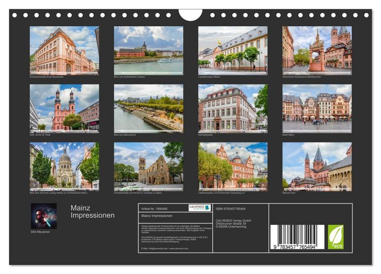 Produktbild: Mainz Impressionen (Wandkalender 2026 DIN A4 quer), CALVENDO Monatskalender