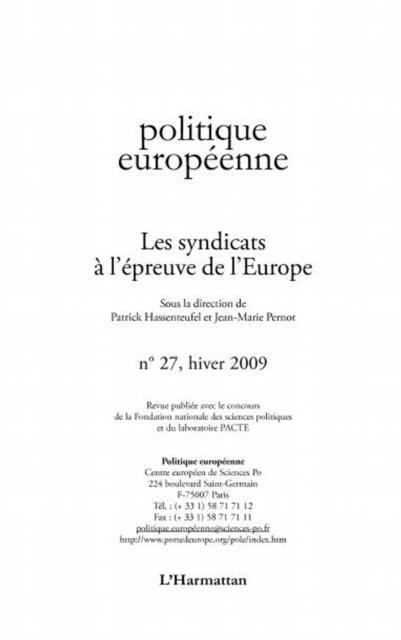 Produktbild: Syndicats a l'epreuve de l'Europe Les