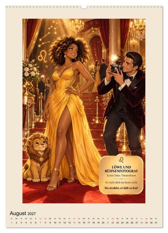 Produktbild: Was f&uuml;r ein Mann zu deinem Sternzeichen passt (Wandkalender 2027 DIN A2 hoch), CALVENDO Monatskalender