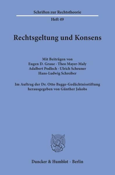 Produktbild: Rechtsgeltung und Konsens.