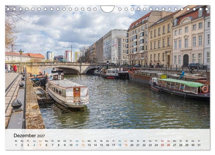 Produktbild: Berliner Wasserwege &ndash; Die Spree und ihre Kan&auml;le (Wandkalender 2027 DIN A4 quer), CALVENDO Monatskalender