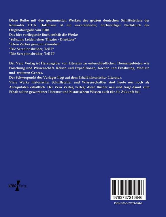 Produktbild: E.T.A. Hoffmanns s&auml;mtliche Werke