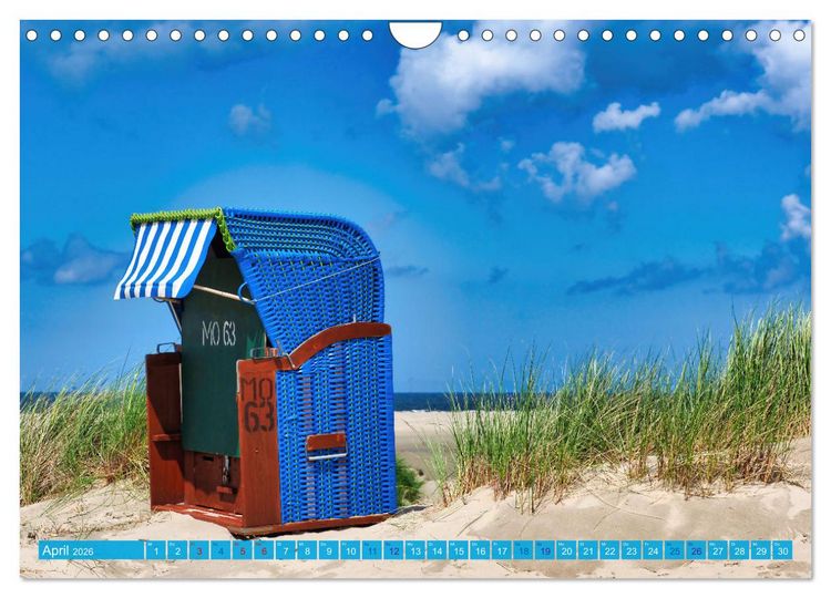 Produktbild: Borkum Ansichten (Wandkalender 2026 DIN A4 quer), CALVENDO Monatskalender