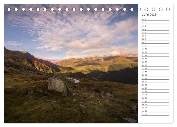 Produktbild: Bergseen im Ultental (Tischkalender 2026 DIN A5 quer), CALVENDO Monatskalender
