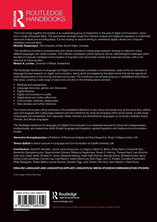 Produktbild: The Routledge Handbook of Language and Digital Communication