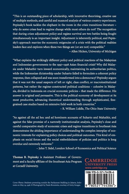 Produktbild: Economic Crises and the Breakdown of Authoritarian Regimes