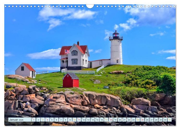 Produktbild: Leuchtt&uuml;rme - maritime Wegweiser (Wandkalender 2026 DIN A3 quer), CALVENDO Monatskalender