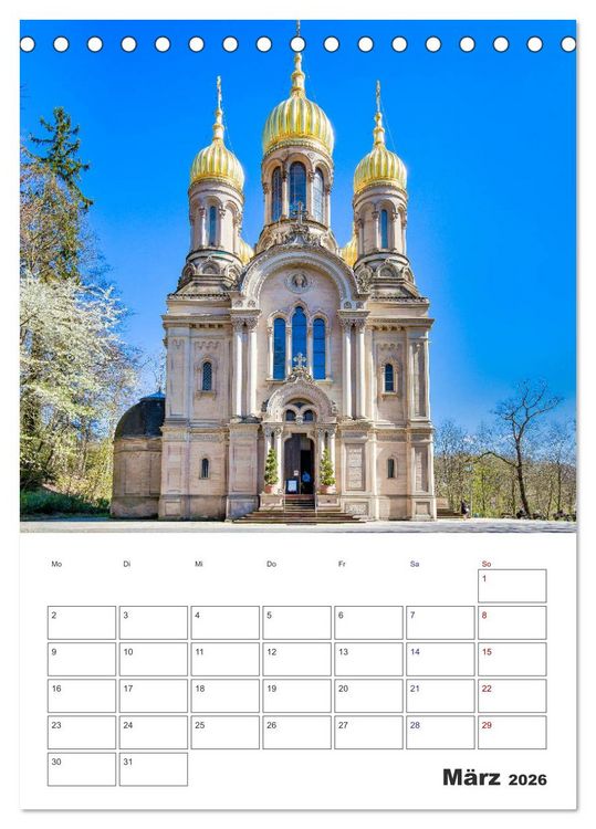 Produktbild: Wiesbaden Terminplaner (Tischkalender 2026 DIN A5 hoch), CALVENDO Monatskalender