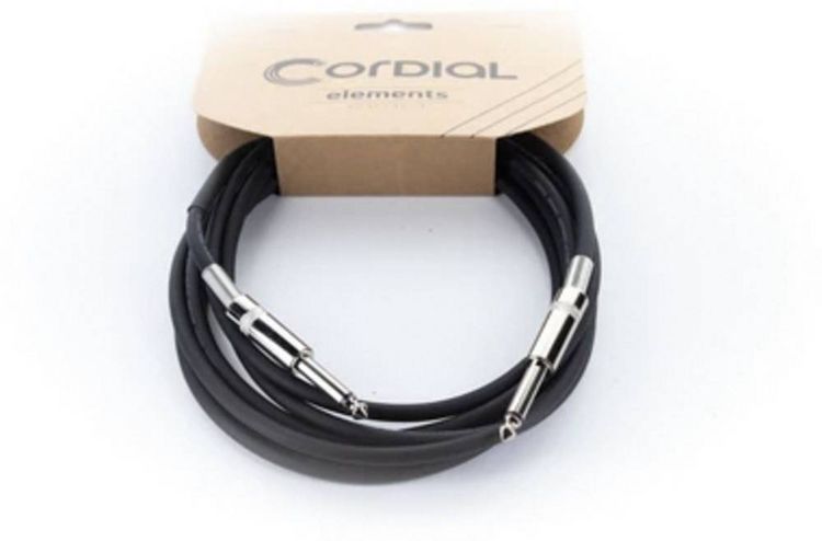 Produktbild: Cordial 14757 Klinke Instrumenten Anschlusskabel [1x Klinkenstecker 6.3 mm (mono) - 1x Klinkenstecker 6.3 mm (mono)] 5.00 m Schwarz Flexibel