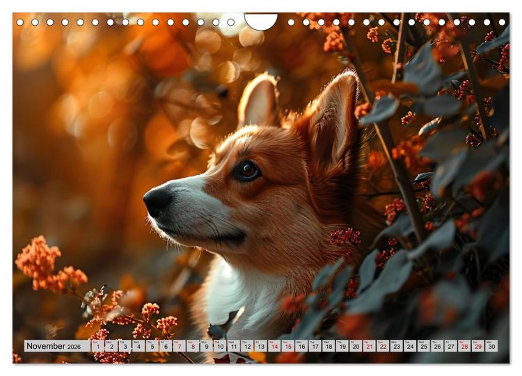 Produktbild: Corgis in Bloom (Wall Calendar 2026 DIN A4 landscape), CALVENDO 12 Month Wall Calendar