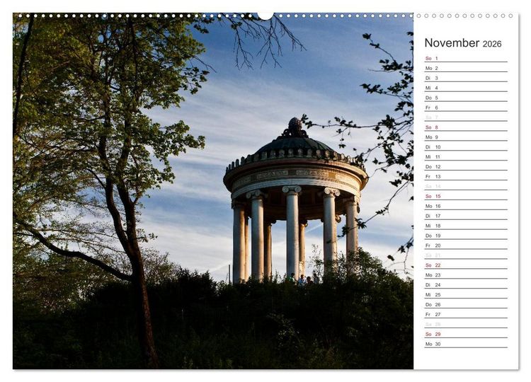Produktbild: M&uuml;nchen - Die Sch&ouml;ne (hochwertiger Premium Wandkalender 2026 DIN A2 quer), Kunstdruck in Hochglanz