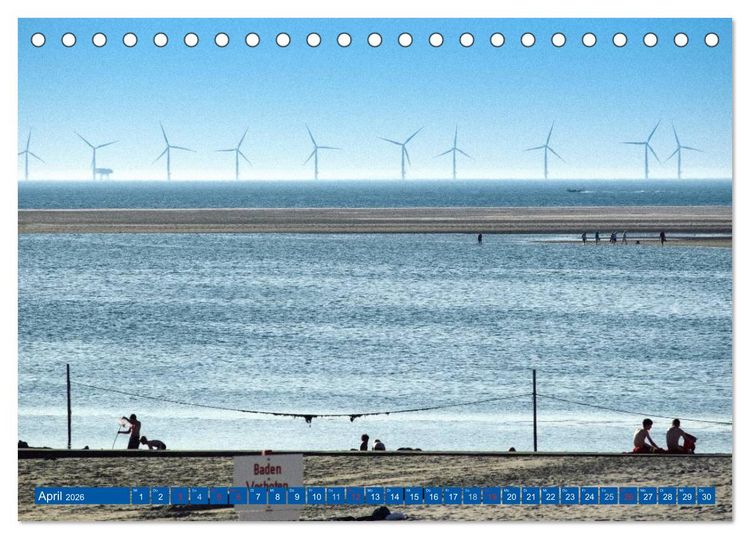 Produktbild: Blick auf Borkum (Tischkalender 2026 DIN A5 quer), CALVENDO Monatskalender