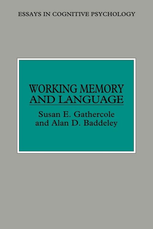 Produktbild: Working Memory and Language