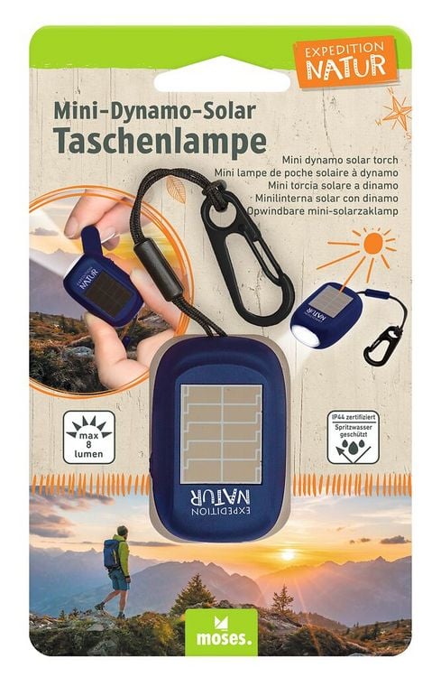 Produktbild: Expedition Natur Mini-Dynamo-Solar Taschenlampe VE 8