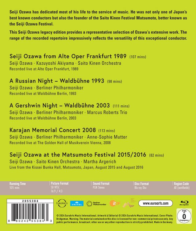 Produktbild: The Legacy of Seiji Ozawa