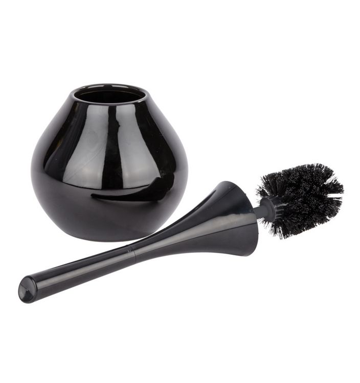 Produktbild: WC-Garnitur Mod. Flakon Schwarz Keramik, geschlossene Form