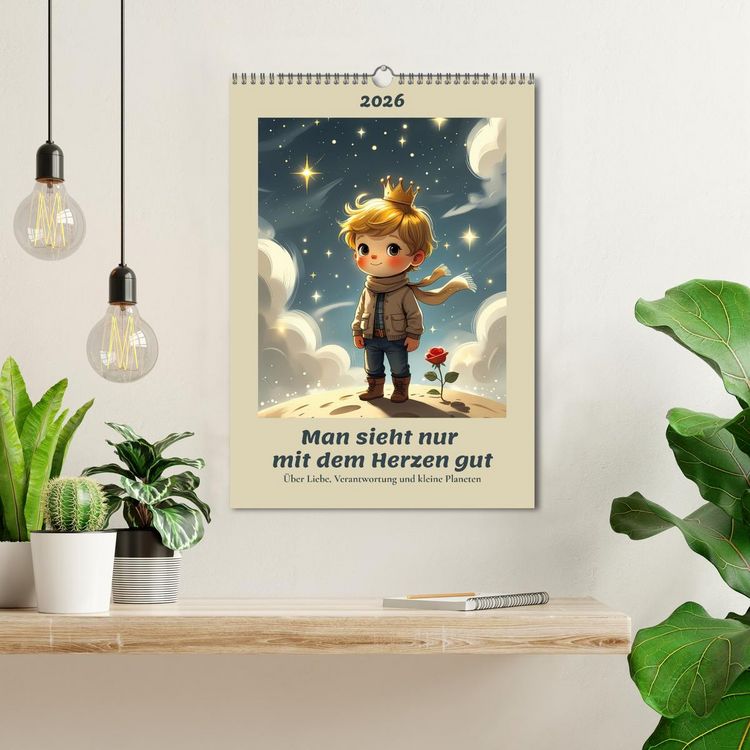 Produktbild: Man sieht nur mit dem Herzen gut &ndash; &Uuml;ber Liebe, Verantwortung und kleine Planeten (Wandkalender 2026 DIN A3 hoch), CALVENDO Monatskalender