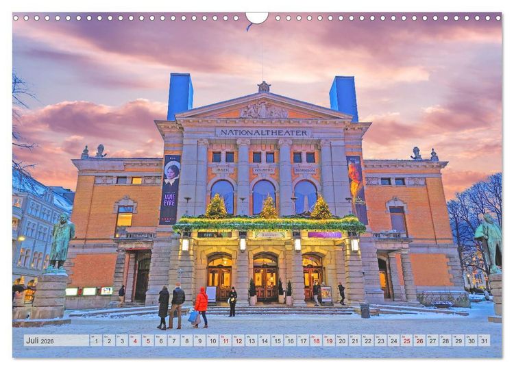 Produktbild: Winterliches Oslo (Wandkalender 2026 DIN A3 quer), CALVENDO Monatskalender