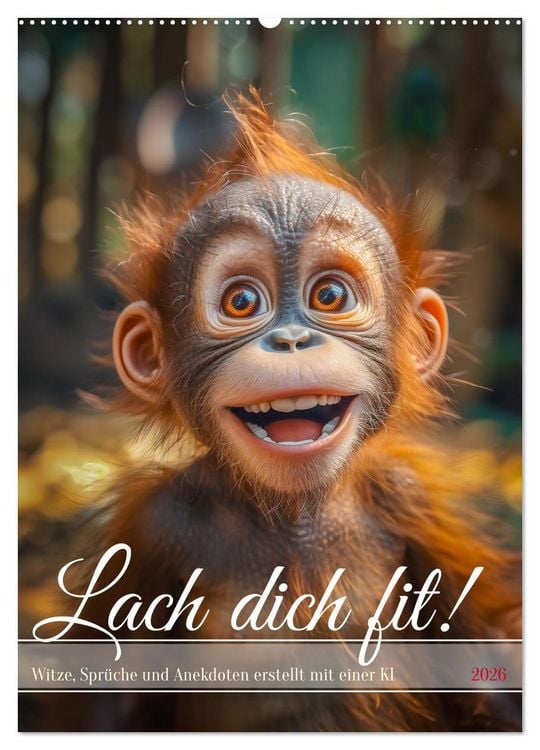 Produktbild: Lach Dich fit ! (Wandkalender 2026 DIN A2 hoch), CALVENDO Monatskalender