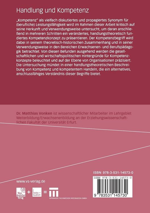 Produktbild: Handlung und Kompetenz